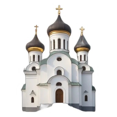 church in russia with orthodox cross sticker