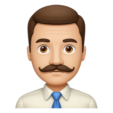 Guy with mustache  sticker