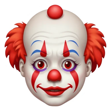 sad unhappy clown sticker