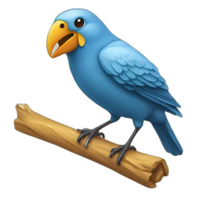 un oiseau qui mange sticker