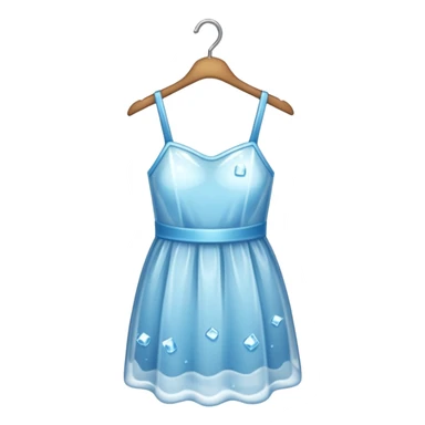 dress with hanger inside ice cube sticker