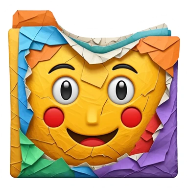 mac os mixed papers skeuomorphic sticker