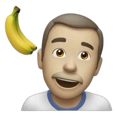 Singe qui mange une banane sticker