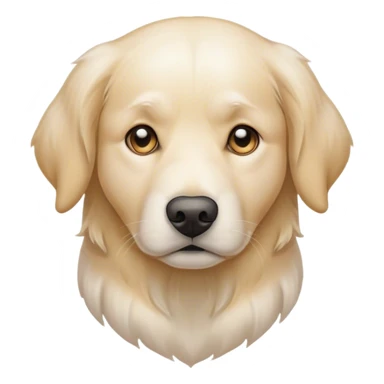 Sad white golden retriever  sticker