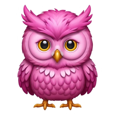 Pink owl sticker