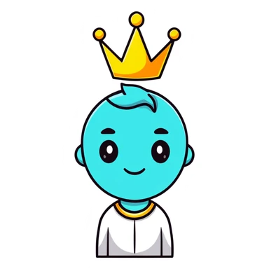 god mode avatar with glowing aura and crown sticker
