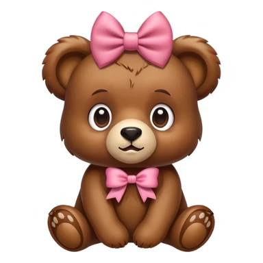 A bear with bows sticker