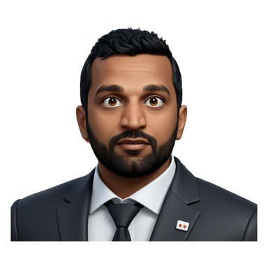 black-haired man in white shirt sticker