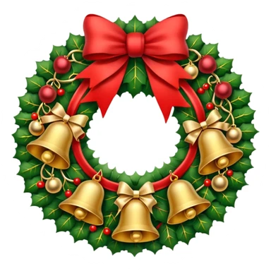 Christmas wreath with christmas charms sticker