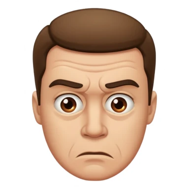 man with a disgusted face sticker