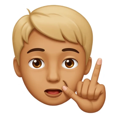 Una cara mordiendose el dedo  sticker