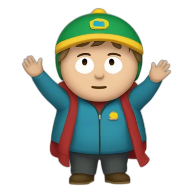 Eric cartman waving sticker