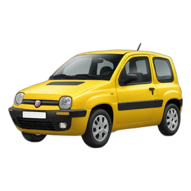 Yellow fiat panda 2003 sticker