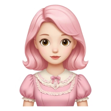 Cottagecore style ultra cute vintage material pink dress sticker