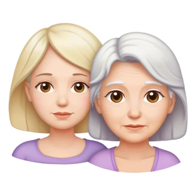 overlapping profiles of girl, pregnant woman, and elderly woman sticker