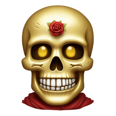 Calavera de oro que bota sangre de los ojos sticker