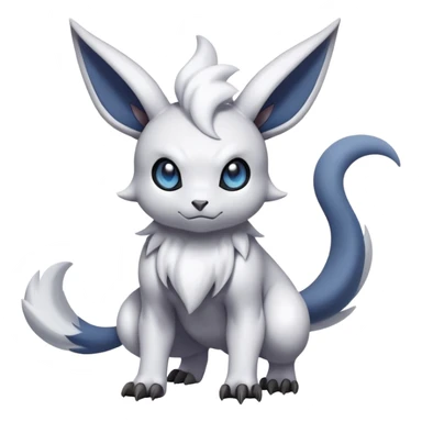Mewostic-Absol-Minccino-Pokémon-Fakémon-hybrid-creature (full body) sticker
