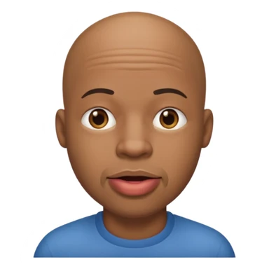 Bald black man drooling  sticker