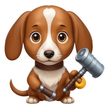 Dachshund dog Holding rpg sticker