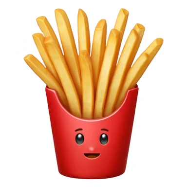 Red French fries emoji sticker