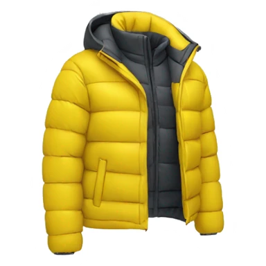 yellow puffer jacket sticker