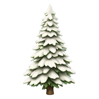 Realistic isolated off white fir christmas tree   sticker