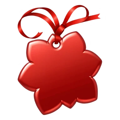 glitter red tag sticker