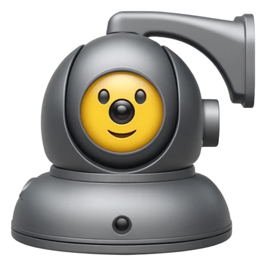 PTZ dome camera side view apple emoji style sticker