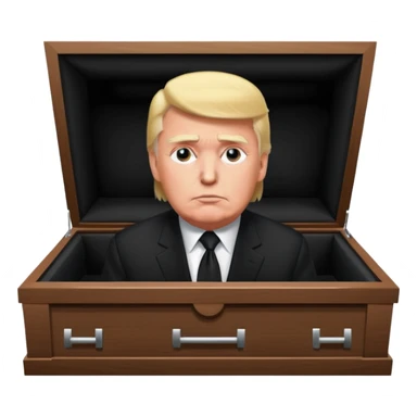 donald trump death in coffin sticker
