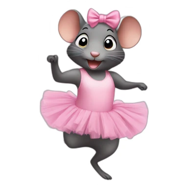rats dancing in tutus sticker