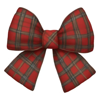plaid bow sticker