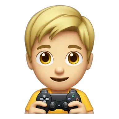 Boy playing PlayStation  sticker