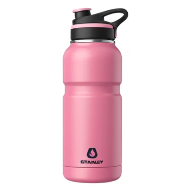 Botella de agua stanley quencher 2.0 con agarrado minimalista rosado sticker