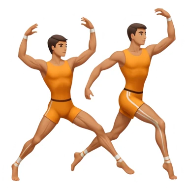 two dancing legs with motion lines sticker