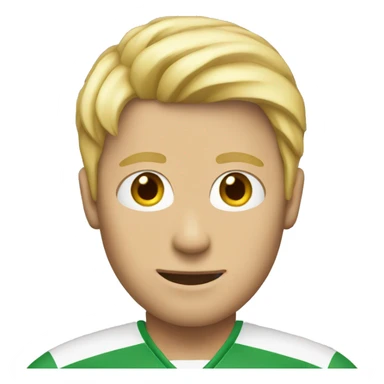 Blond man with a soccer outfit sticker