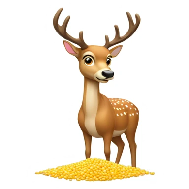 Deer with corn sticker