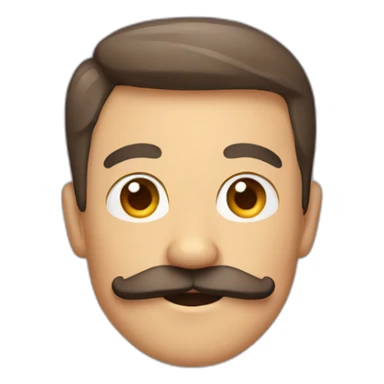 a guy with a square mustache sticker