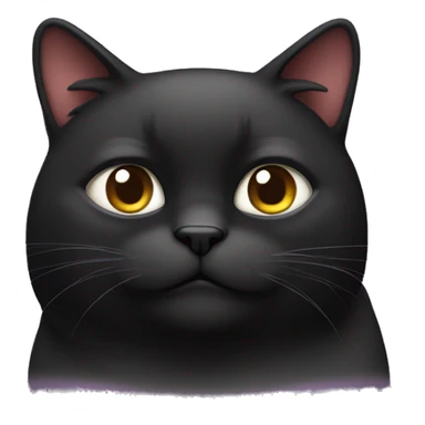 black fat cat sticker