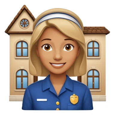 woman as a housekeeper in a hotel in town sticker