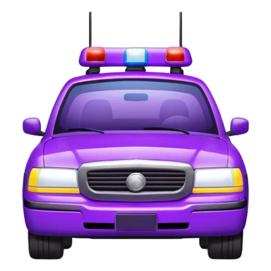 purple police car light sticker