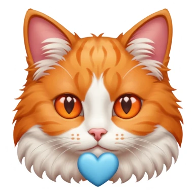 a cat in love with hearts in eyes  sticker