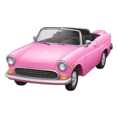 pink convertible car sticker