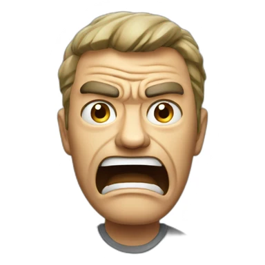 Angry man phone sticker