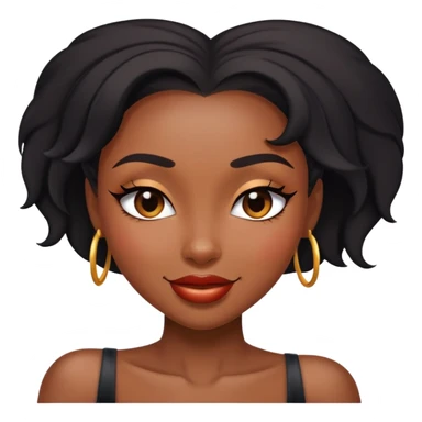 beautiful sexy ebony girl winking sticker