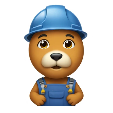 a gopher as construction worker sticker