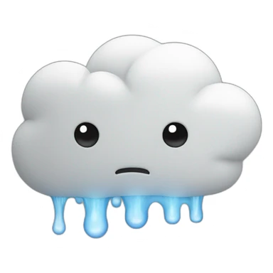 a bot that's leaking a cloud of "thoughts." sticker