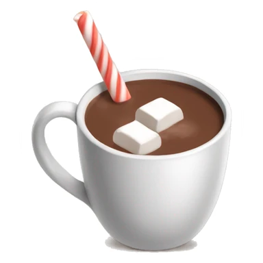 aesthetic hot cocoa with marshmallows sticker
