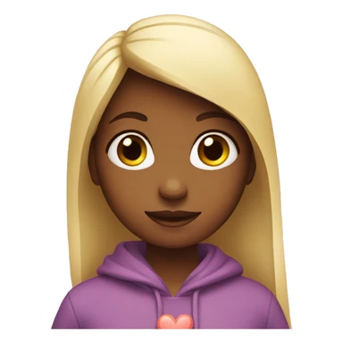 Girl with heart sticker