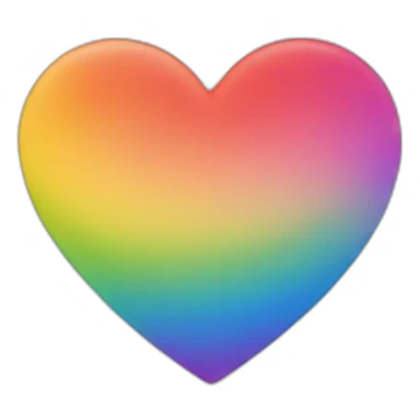 Ombré rainbow heart sticker