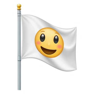 White flag on pole  sticker